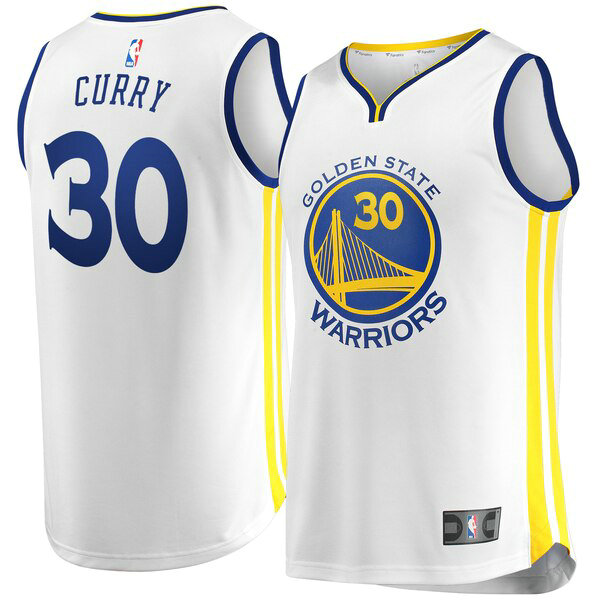Maillot Golden State Warriors Homme Stephen Curry 30 Association Edition Blanc